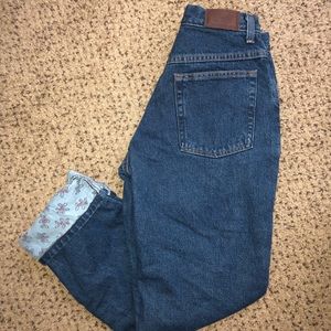 L.L. Bean 4p flannel lined vintage mom jean